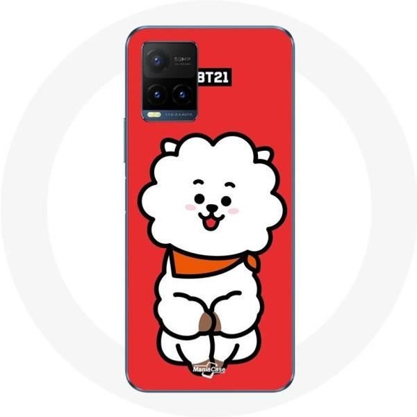 Funda Para Vivo Y21S 2021 / Y21 2021 BTS Bangtan Boys BT21 RJ De Jin Fondo Rojo-image