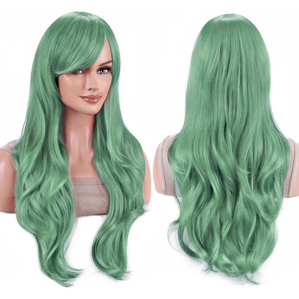 Peluca Cosplay Lolita De Cabello SintéTico Plata Oscuro Blanco Anime Sesshomaru Pelucas Griffith Peluca De Disfraz De Halloween Para Mujeres 28Inches-image