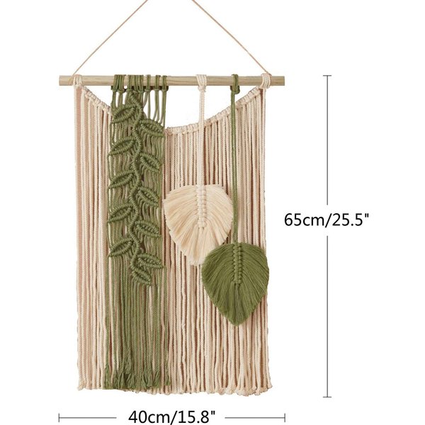 Makrama ŚCienna WisząCa Gobelinowa Dekoracja ŚCienna Boho Bohemian Tkana Dekoracja Domu RęCznie Robiona Gobelin Do Salonu Apartamentu W Akademiku Beige-image