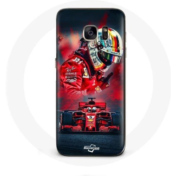 Funda - Maniacase - Samsung Galaxy S7 Edge - FóRmula 1 - Sebastian Vettel - Roja Rojo-image