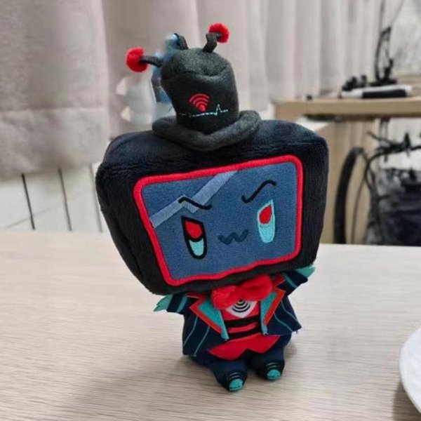 Nuevo Peluche Relleno De 10 Cm Hazbin Alastor Peluche Anime Hotel Vox Tv Peluche Figura De Dibujos Animados Modelo Juguetes Colgantes Decorativos Llavero MuñEca-image