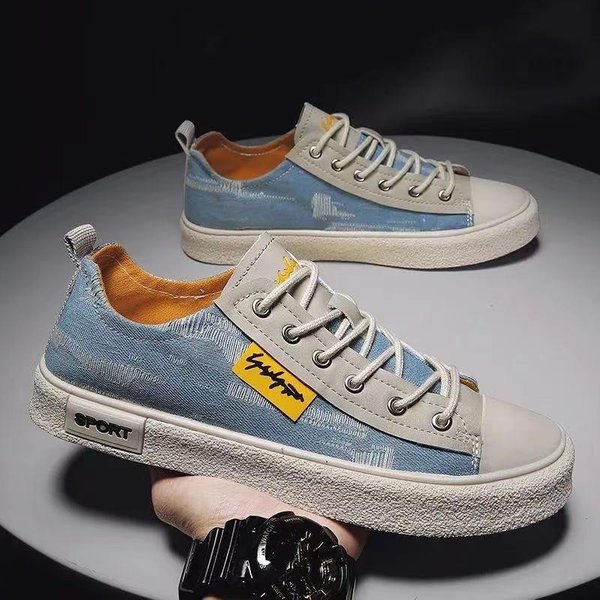 Codzienne Modne MęSkie Buty Modne I Wszechstronne PłAskie MęSkie Buty Wiosenno-Letnie Codzienne PłóCienne MęSkie Modne Buty 44 Gray-image