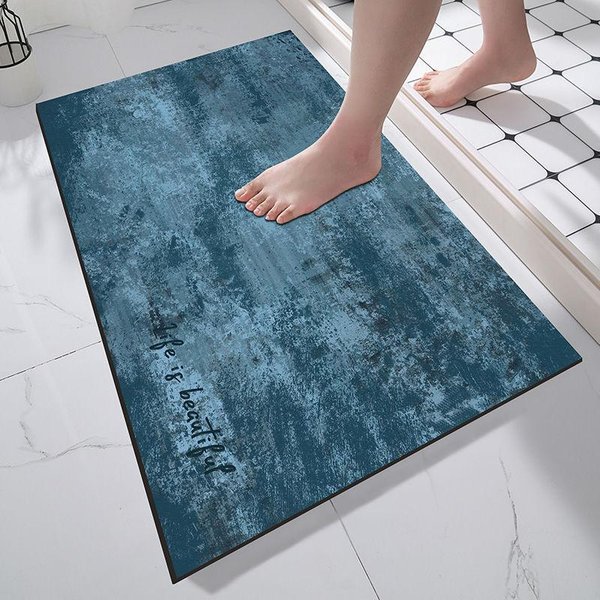 Prosta ŁAzienkowa Mata AntypośLizgowa Z Ziemi Okrzemkowej Dywanik Toaletowy Mata Pod Drzwi WejśCiowe Mata ChłOnna Pod Stopy Przed Drzwiami Toalety 40 * 60CM-image