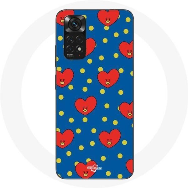 Funda Para Xiaomi Redmi Note 11S BTS Bangtan Boys BT21 Tata De V Fondo Azul-image