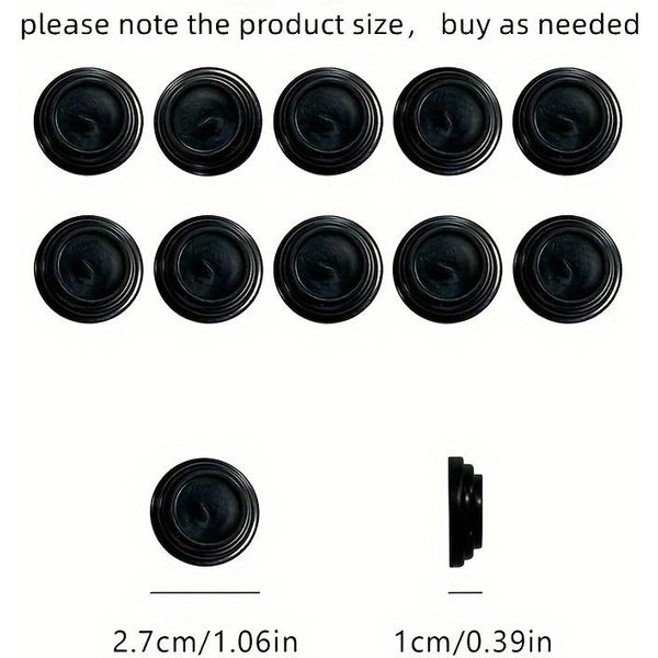 Paquete De 10 Almohadillas De Sellado De Silicona Para Puerta De Coche, ReduccióN De Ruido Y AmortiguacióN De Vibraciones, AbsorcióN De Impactos Para Una Experiencia Vehicular MáS Silenciosa, Ajuste Universal-image