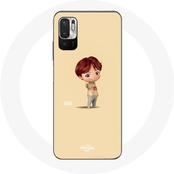 Funda Para Xiaomi Redmi Note 10T 5G BTS Tinytan AnimacióN Suga-image