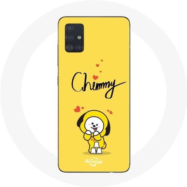 Funda Para Samsung Galaxy A51 5G BTS Bangtan Boys BT21 Chimmy Jimin Fondo Amarillo-image