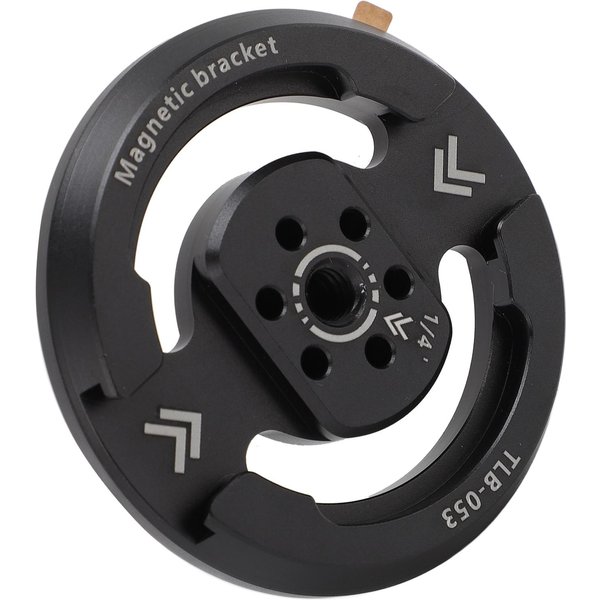 Magnetyczny Adapter MocująCy Do Statywu Telefonu Gwint 14 Cala KształT OkręGu Adapter MocująCy Do Statywu Telefonu Black-image