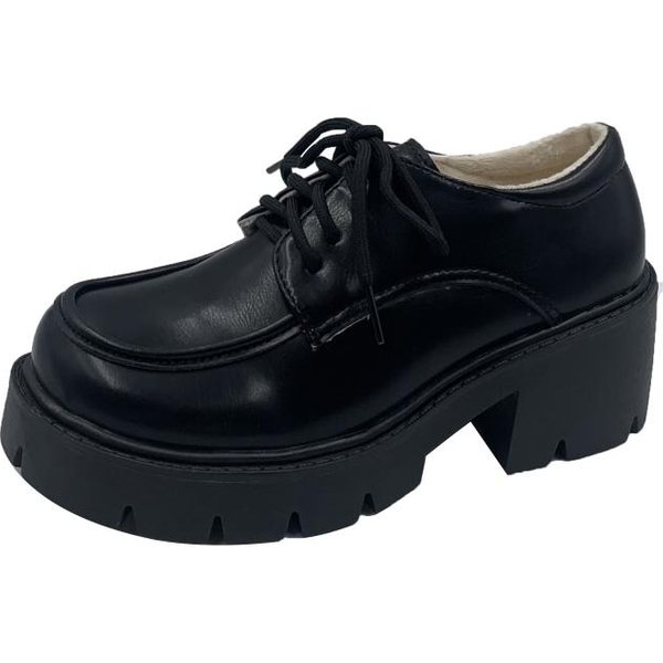 Zapatos De Uniforme, Zapatos De Cuero PequeñOs Para Mujer, Chica BritáNica, Zapatos Negros Desenfadados Japoneses, Zapatos Retro Mary Jane, Zapatos De Plataforma Lolita, TacóN Bajo 35-image