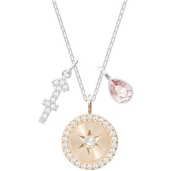 Collar Swarovski Zodiac Sagitario Abeja Collar Para Mujer Rosa 5349221 Box (Random Color) White-image