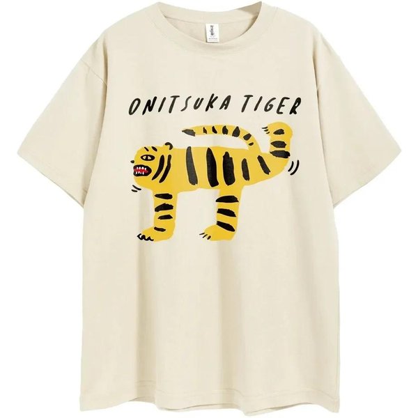 Unisex Unisex Onitsuka Tiger Dibujos Animados Camiseta De Mujer Estampada Camiseta Divertida Y2K GráFico Top Camisetas Ropa De Mujer M-image