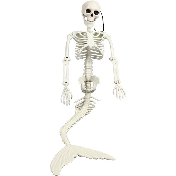 Esqueleto De Sirena De TamañO Real Decoraciones De Halloween Para Exterior Articulaciones MóViles Posables Sirena Esqueleto Realista De Cuerpo Entero-image