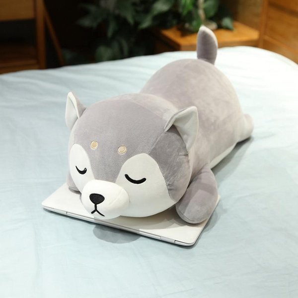 Uroczy Husky Shiba Inu Corgi Pies Pluszowa Zabawka Wypchane MięKkie Zwierzę Poduszka Pies Prezent Na BożE Narodzenie Peluche Kawaii Prezent 75Cm-image