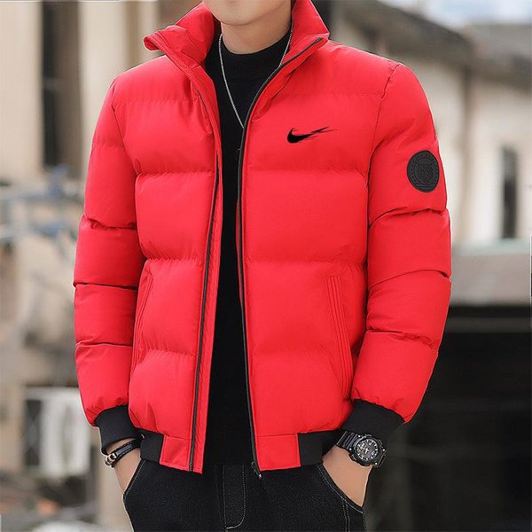 Chaqueta De Cuello Mao Para Hombre, Abrigo De AlgodóN, Ropa De Calle Casual, Moda Coreana, OtoñO E Invierno S Red-image