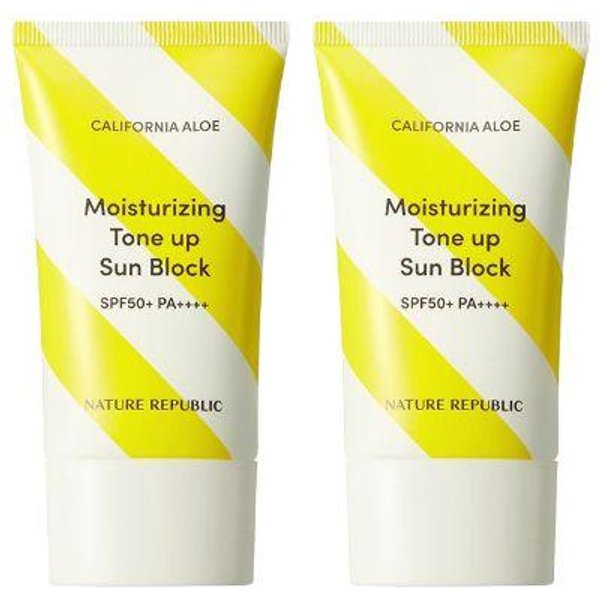 Nature Republic California Aloe NawilżAjąCy Krem TonująCy Z Filtrem SPF50+ Pa++++ (57 Ml X 2 Opakowania) Yellow-image