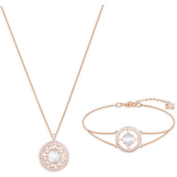 Serie Admiration Swarovski EdicióN Limitada Especial Collar Y Pulsera Amor Eterno Set JoyeríA Para Mujer 5491668 Box (Random Color) White-image