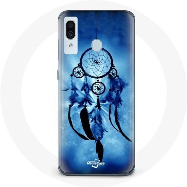 Funda - Maniacase - Samsung Galaxy A20 - AtrapasueñOs Cielo Azul - Silicona - Flexible Negro-image