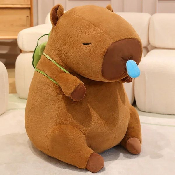 DużY Rozmiar DużA Kapibara Brzydka Kawaii Lalka ŚWinka Morska Pluszowe Wypchane Zabawki Kawaii Internetowa Gwiazda Kapibara Jun Lalka MiłE Prezenty 25Cm-image
