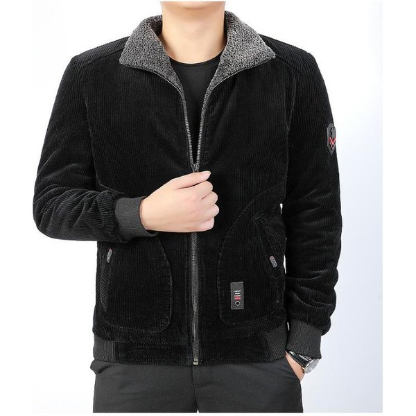 Abrigo De Pana De AlgodóN Para OtoñO E Invierno, Chaqueta Para Hombre, Nueva Chaqueta Informal De AlgodóN Grueso Para Hombre De Mediana Edad, AdemáS De Abrigo De AlgodóN De Terciopelo Para Hombre 4XL-image
