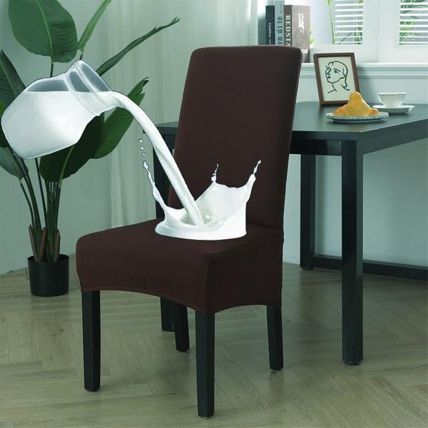 Wodoodporny Wysokie Oparcie Rozmiar Xl/M Solidny Pokrowiec Na KrzesłO Elastyczna Sukienka Na KrzesłA Do Jadalni Weselnej Bankietowej Dekoracji Domu Xlarge(60-75Cm)-image