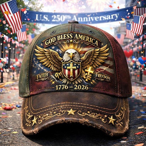 Gorra De BéIsbol TemáTica De Ee. Uu. Por El 250º Aniversario - Gorra Unisex Ajustable Adecuada Para Hombres Y Mujeres, Ligera Con SíMbolos One Size-image