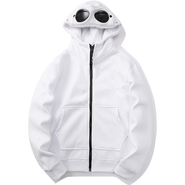 Sudaderas De Moda Casual Para Hombre Y Mujer CáRdigan Holgado Con Cremallera Chaqueta Con Capucha De Manga Larga M Blanco-image