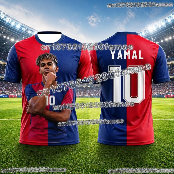 Camiseta De FúTbol Commemorativa EdicióN Fan Lamine Yamal Para NiñOs Secado RáPido Transpirable Camiseta De FúTbol Para Deportes Ropa De Exterior 5XL-image