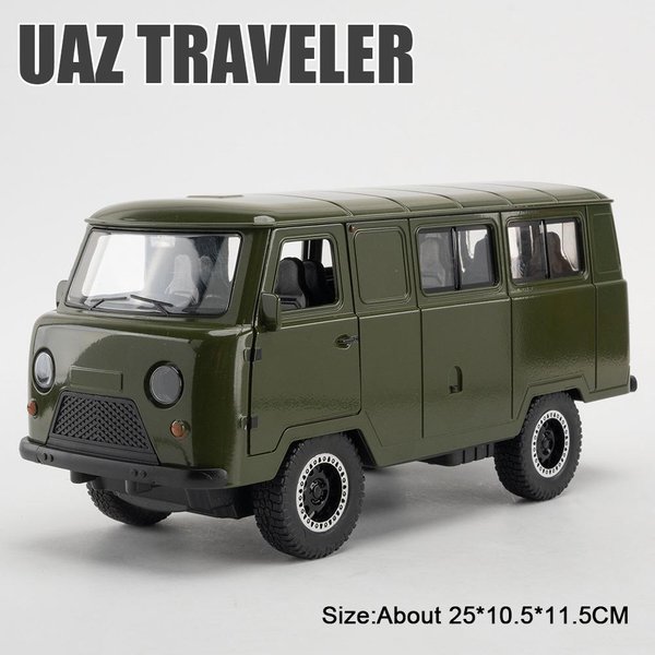 1:18 Rosja Uaz Hunter PodróżNicy Model Ze Stopu Diecast Zabawki Samochody Drzwi Otwierane DźWięK ŚWiatłO Pull Back Pojazdy Prezenty Przedmioty Dekoracyjne-image