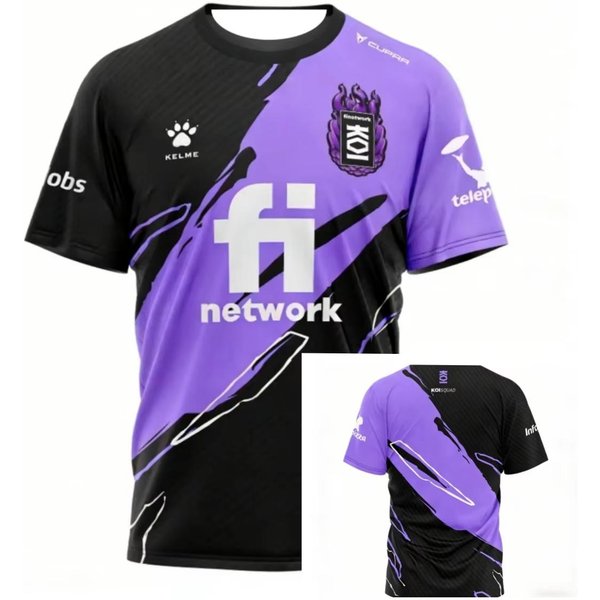 Camiseta De Verano Casual Transpirable De Manga Corta 2026 Team KOI Esports Para Hombre Moda Cuello Redondo Uniforme Deportivo Camisetas Familiares Para NiñOs 6XL-image