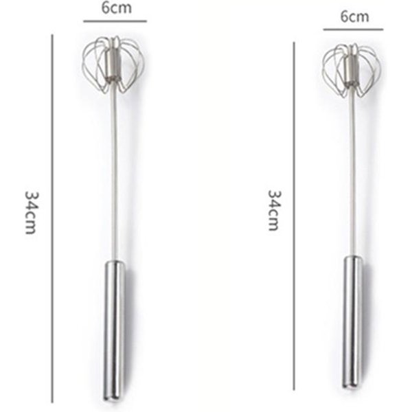 Trzepaczka 304 Stal Nierdzewna Whisk RęCzny Mikser RęCzny Samoczynnie ObracająCy Się MieszadłO Do Jajek Akcesoria Kuchenne NarzęDzia Do Jajek PółAutomatyczny Jajko-image