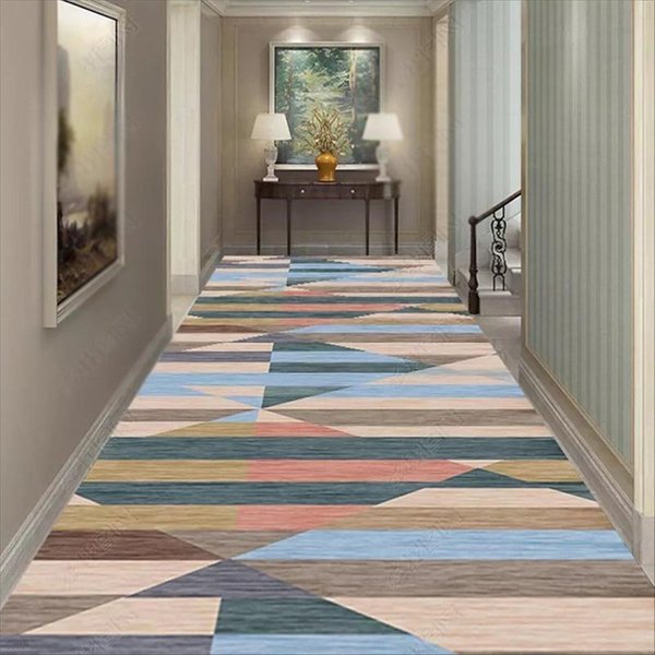 Alfombra GeoméTrica Moderna Antideslizante Resistente Al Desgaste Pasillo Sala De Estar Entrada Adecuada Para DecoracióN De Estilo Lujo Minimalista 160*200Cm-image