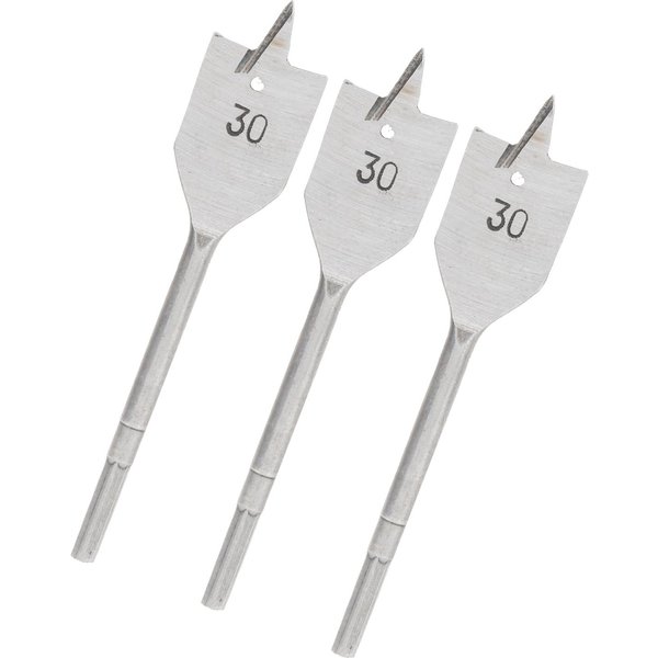 Juego De 3 Brocas Planas Para Madera, Herramienta De PerforacióN De Pala De Acero Con Alto Contenido De Carbono, 30 Mm-image