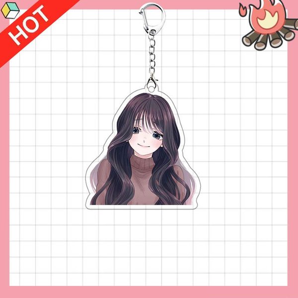 Anime Kaoru Hana Wa Rin To Saku PachnąCy Kwiat Kwitnie Z GodnośCią Waguri Kaoruko Cosplay Brelok Do Kluczy Akcesoria Prezent 5Cm Gray-image