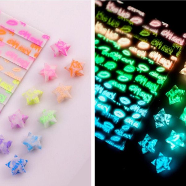 210 Hojas Papel De Estrellas De Origami Luminoso 10 Colores Tiras DecoracióN De Estrella De La Suerte Papel Plegable Papel Para Manualidades Papel Para Dibujo Y Manualidades Suministros Para Manualidades-image