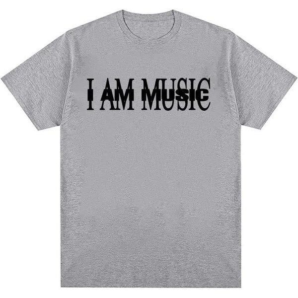 Playboi Carti Jestem Muzyką Album Nadruk T-Shirt Lato MęSki Damski BawełNiany LuźNy T-Shirt Stylowy I Wygodny TOP Z KróTkim RęKawem 3XL Gray-image
