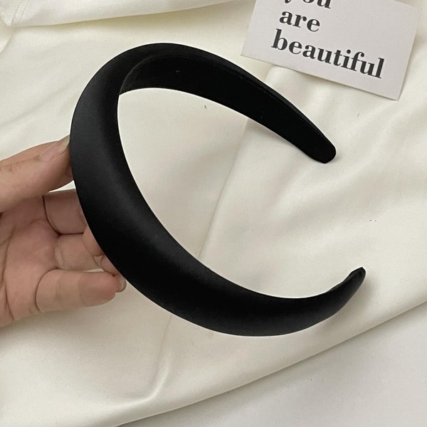 Diademas De Moda Para NiñAs Diademas De SatéN De Seda Para Mujeres Accesorios Para El Cabello Diadema De Esponja Accesorios Para El Cabello De Alta Calidad-image