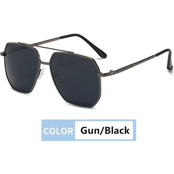Nowe Okulary PrzeciwsłOneczne Pilotki Dla MężCzyzn Modne Retro PodwóJny Mostek Metalowa Oprawka Okulary PrzeciwsłOneczne Kobiety UV400 MęSkie Trendy Produkty Odcienie Gray-image
