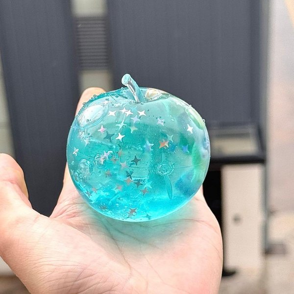 Taba Squishy Manzanas OcéAno Azul Bolas AntiestréS Juguete Sensorial Fidget Juguetes Squishy De ElevacióN Lenta Para NiñOs Y Adultos Aprieta Relaja Regalo Blue-image