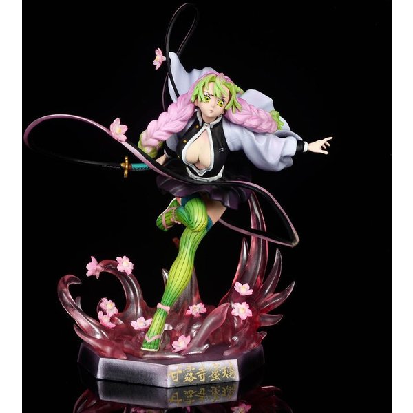 22Cm Demon Slayer Kanroji Mitsuri Figurka Anime Dziewczyna Model Gk Statua Kolekcja Dla ChłOpcóW Ozdoba Na Biurko Ozdoba Zabawki Prezenty-image
