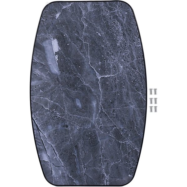 Blat StołU Z Litego Drewna Wodoodporny Zdejmowany Blat Stolika Do Herbaty Do Kampera Przyczepy Kempingowej Samochodu Jachtu PokłAd Mostu PłYwająCego Taras Cracked Marble Gray-image