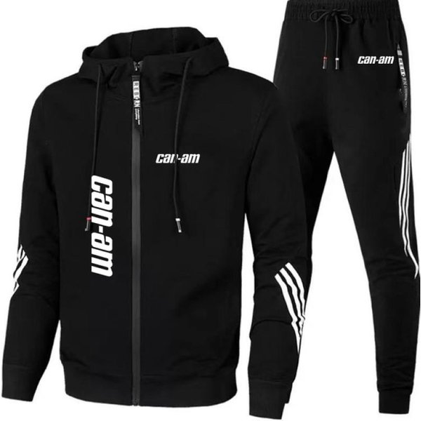 Can Am Team Spyder Motocykle Drukowane MęSkie Zestawy Jesienno-Zimowe Bluza Z Kapturem Na Zamek + Spodnie DwuczęśCiowy Dres Odzież Sportowa Dresy Xxxl-image