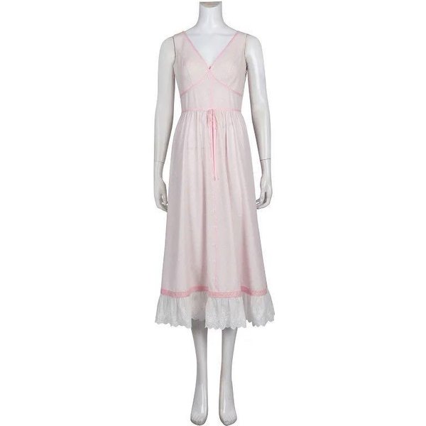 Cosplay Gry Fantasy VII FF7 Aerith Gainsborough Kostium Cosplay PłAszcz I Sukienka Aerith PełNy Zestaw Stroje Na Imprezę Halloweenową XXL-image