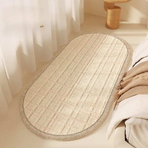 Nowoczesne Dywany Do Sypialni Puszyste MięKkie Dekoracja Salonu Prosty Dywan Grubo Pluszowy Mata PodłOgowa Przy ŁóżKu Prać MożNa Dywan Do Salonu 50X120Cm-image