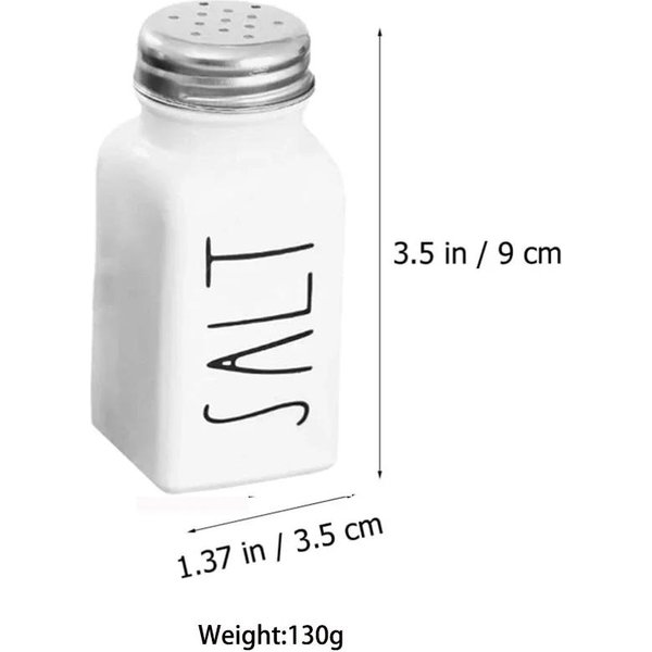 1 Pieza Botellas De Vidrio Salero Pimentero Recipiente De Almacenamiento De Condimentos Dispensador De Sazonador Para Hogar Cocina Restaurante-image