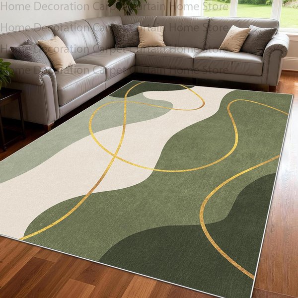 Nordyckie Abstrakcyjne Geometryczne Linie Nowoczesne Dywany Salon WystróJ Domu DużY Dywan Sypialnia Zmywalny AntypośLizgowy Mata PodłOgowa Do Salonu 2.6X3.9Ft(80X120Cm)-image