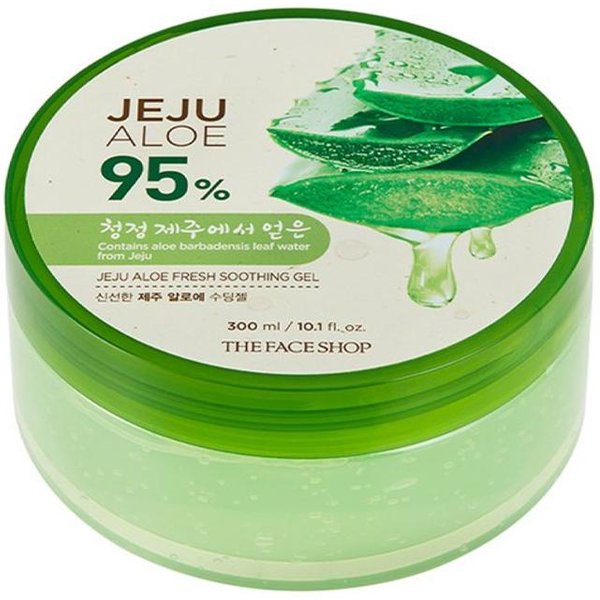 The Face Shop Fresh Jeju Aloe Soothing Gel 300Ml – Wielofunkcyjny żEl łAgodząCo-NawilżAjąCy Green-image