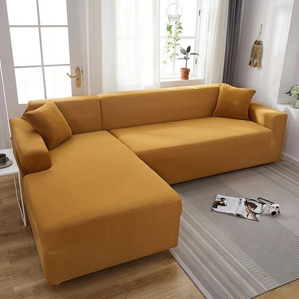 Funda EláStica De Licra De Color SóLido Para Sofá, Fundas De Sofá Antipolvo EláSticas De Licra Para Sala De Estar, Juego De 1/2/3/4 Plazas 1Seater 90-140Cm-image