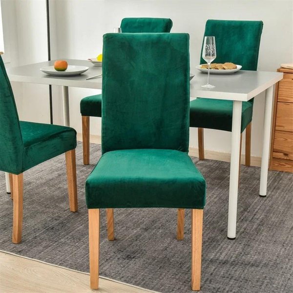 1/2/4/6 Welurowy RóżOwy Pokrowiec Na KrzesłO RozciąGliwy Elastyczny Pokrowiec Na KrzesłO Do Jadalni Pokrowiec Spandex Na KrzesłA Biurowe Housse De Chaise 1 Pc-image