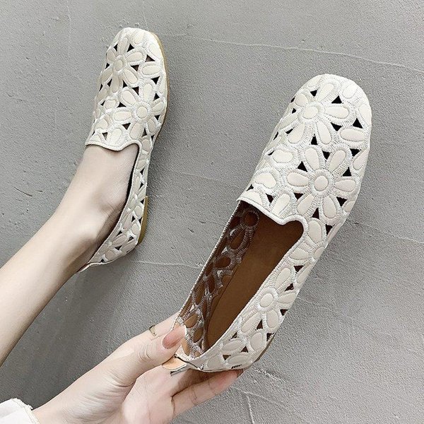 Damskie Buty Letnie PłAskie Modne MięKkie SkóRzane Buty PłAskie Wsuwane Mokasyny Damskie Ultralekkie OddychająCe Buty Codzienne 40-image