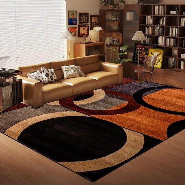 Skandynawski Wielokolorowy Dywan Do Salonu Nowoczesna Geometria Sofa Stolik Kawowy Dywan Dekoracja Domu Sypialnia PrzyłóżKowy MięKkie Maty PodłOgowe AntypośLizgowe 80*160Cm-image
